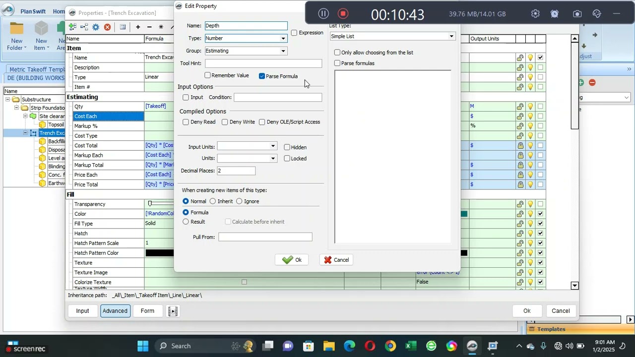 How to create customise Strip foundation Template in Planswift