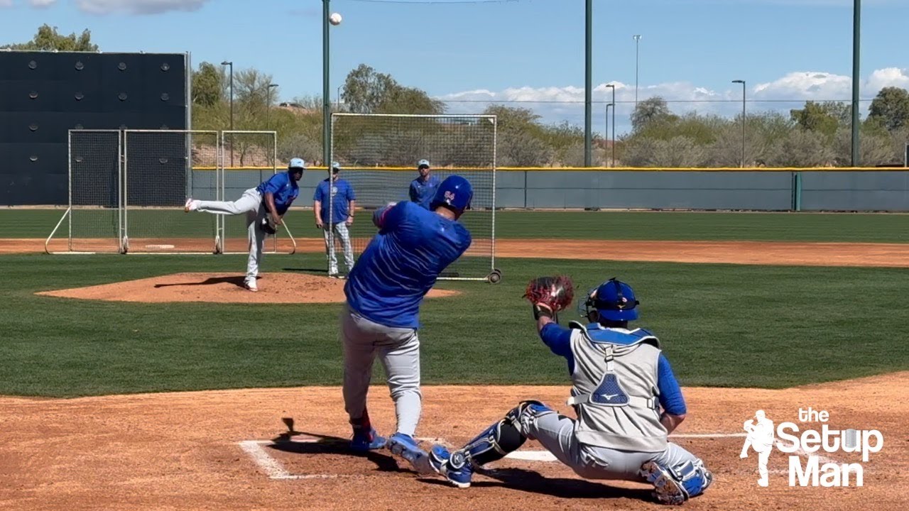 Brennen Davis's Home Run and Full Batting Practice Session - Spring Training