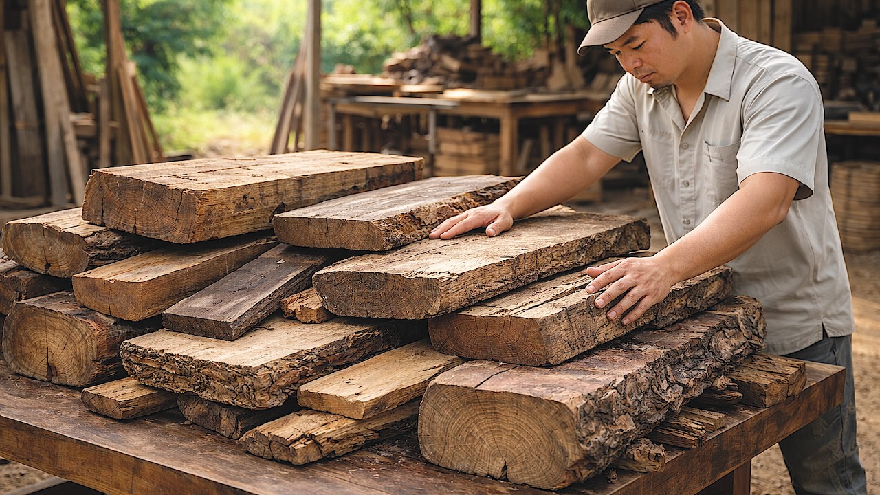 From Trash to Treasure: The Old Carpenter’s Mind-Blowing Wood Transformation