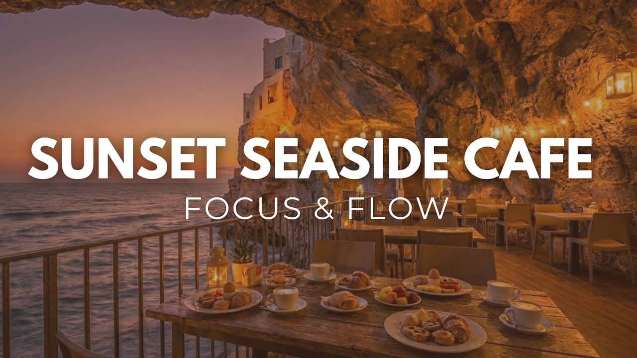 Focus and flow - Sunset seaside café 🌊