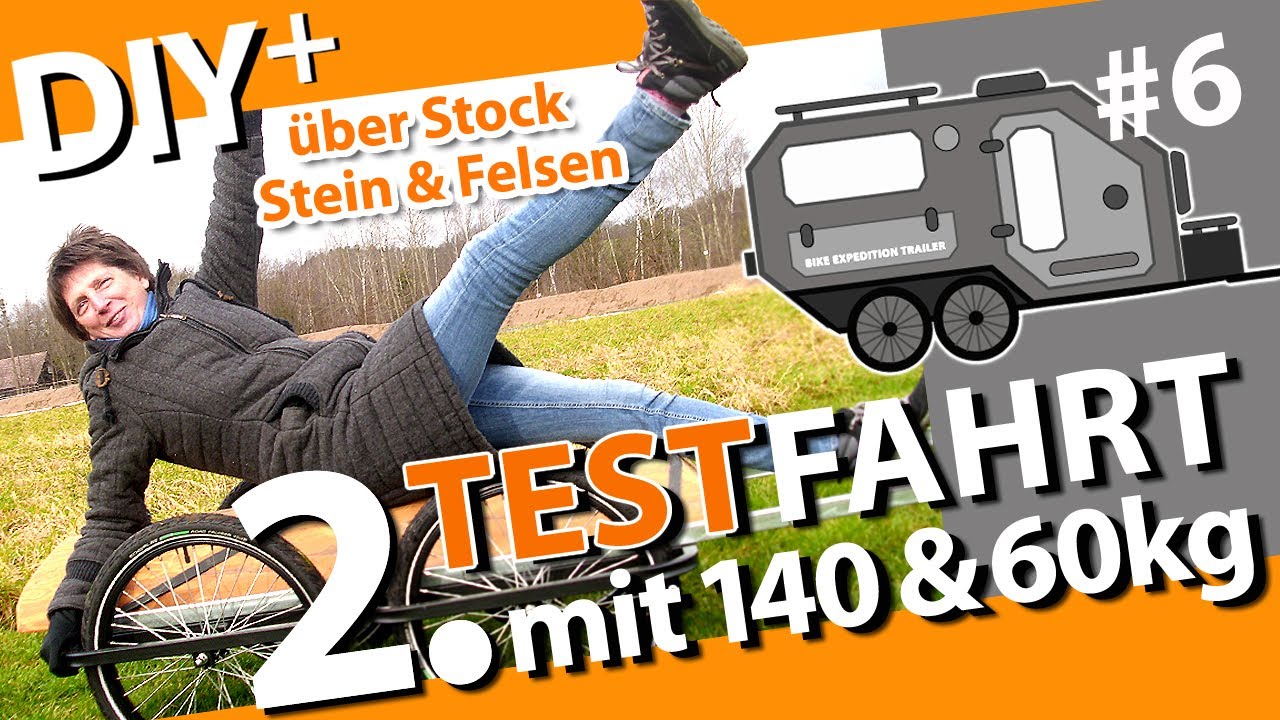 Camper Fahrwerk 2.Test + Tour mit Überraschungen (#6) DIY Fahrrad Wohnwagen