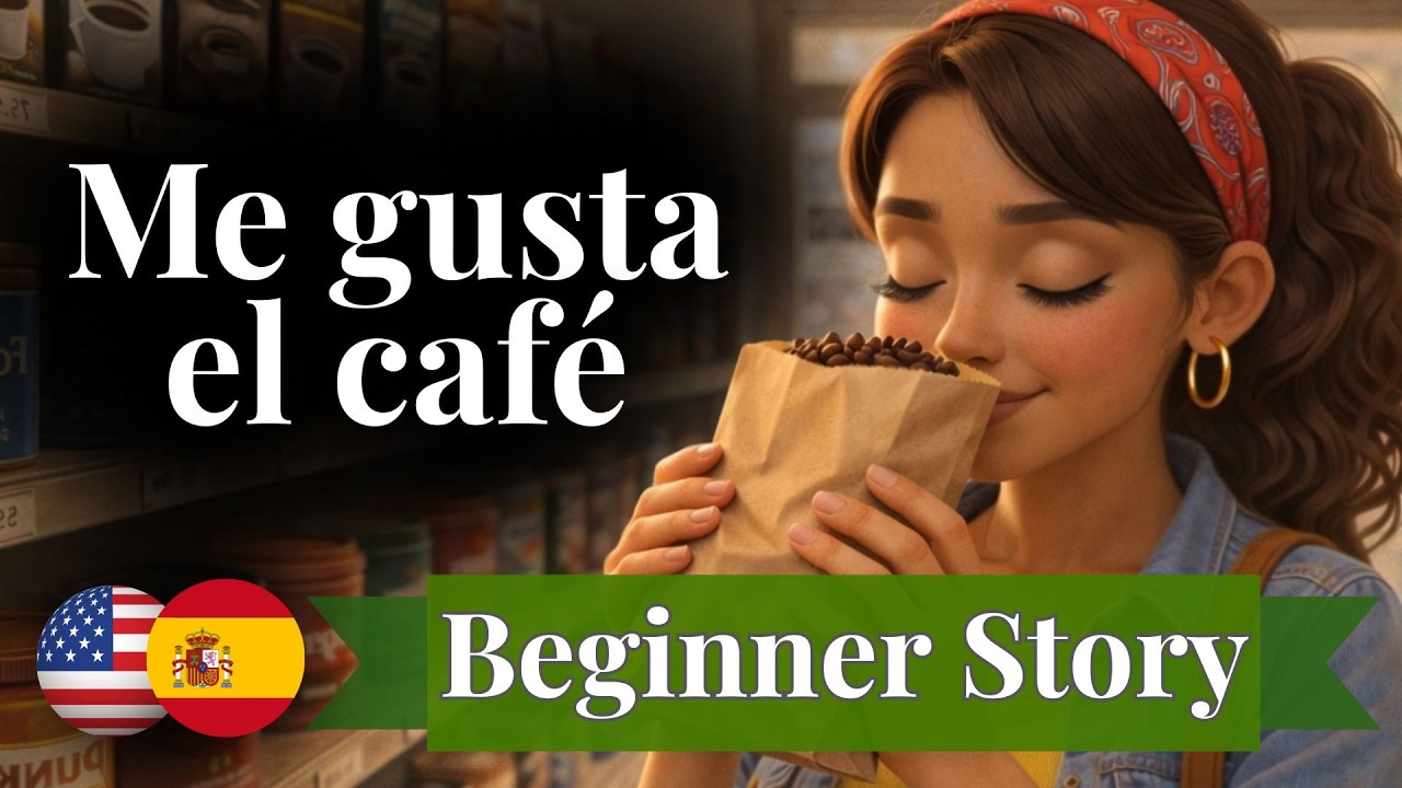 Learn Spanish Through a Short Story (A1–A2) | A Morning Coffee | Past Tense