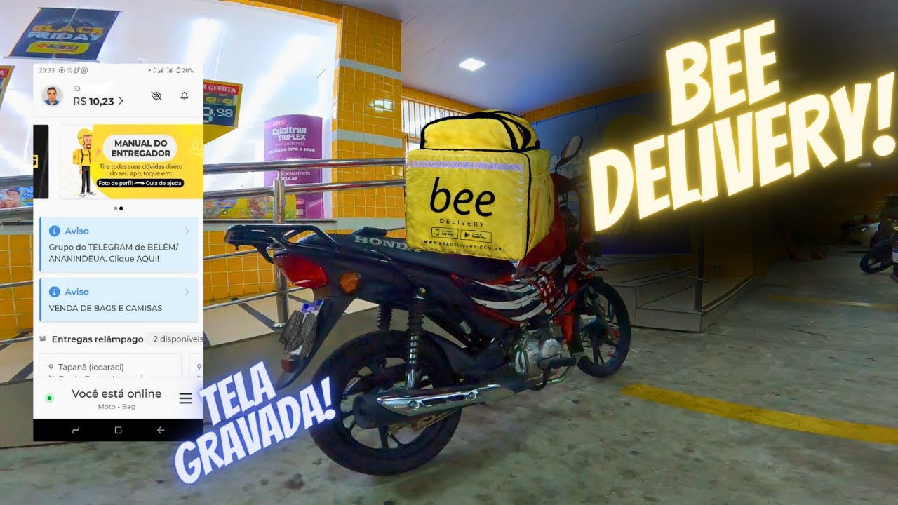 MINHA PRIMEIRA ENTREGA NA BEE DELIVERY BELÉM! (TELA GRAVADA)
