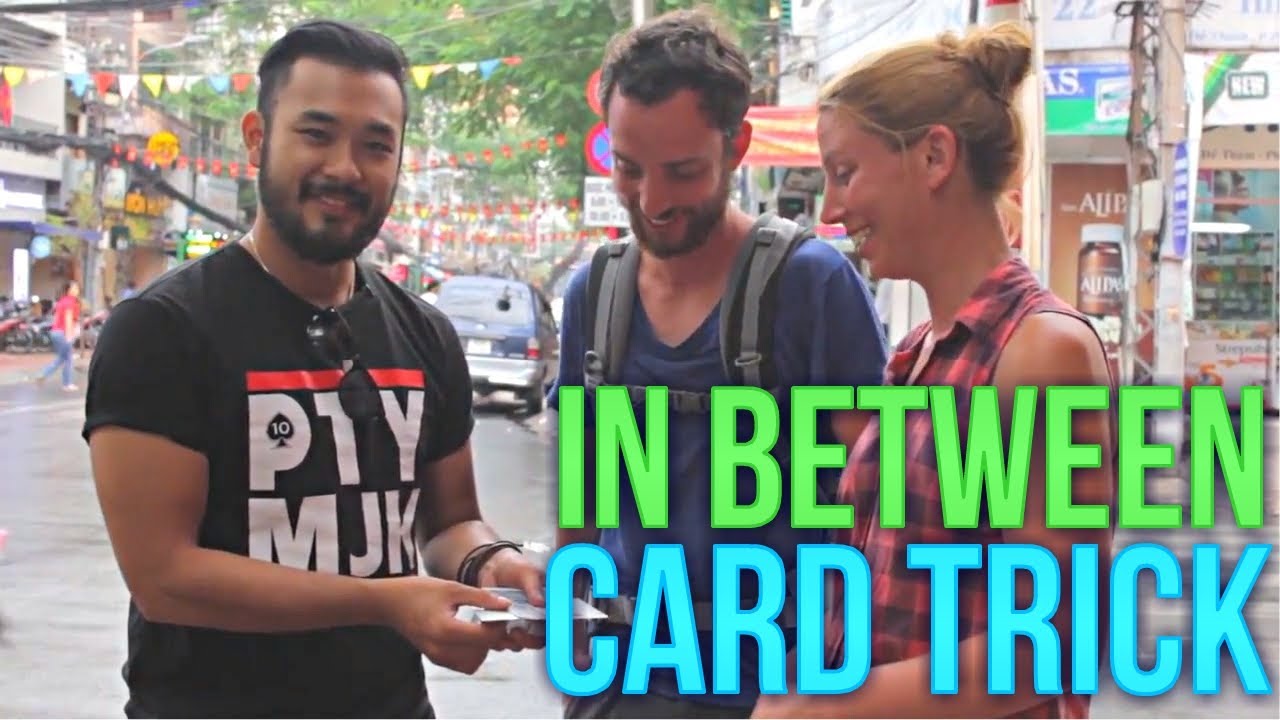 Card Trick Revealed: Free Card Tricks: In Between Card Trick ft. Petey Majik