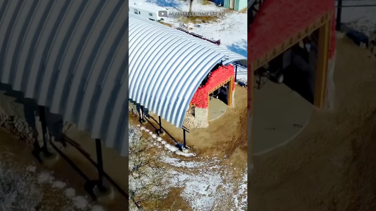 Insane Snow Load on Shop! ￼#shopbuild #build #snow #funny #comedy #hilarious #work