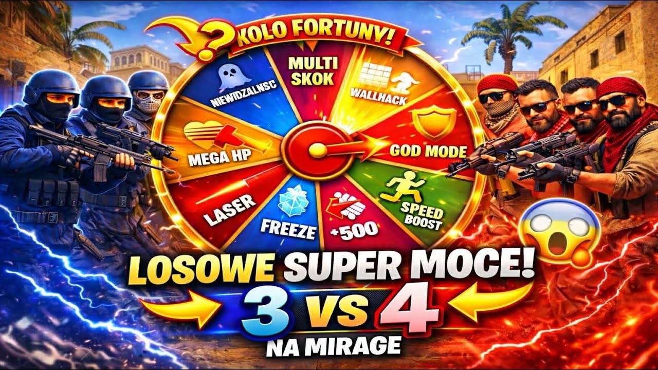 Losowe supermoce w CS2 – kto wygra 3vs4?