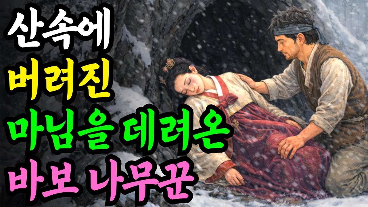 산속에 버려진 마님을 구한 바보 나무꾼...마님과 나무꾼의 정체는?...야담 옛날이야기 설화 전설 신화 민담
