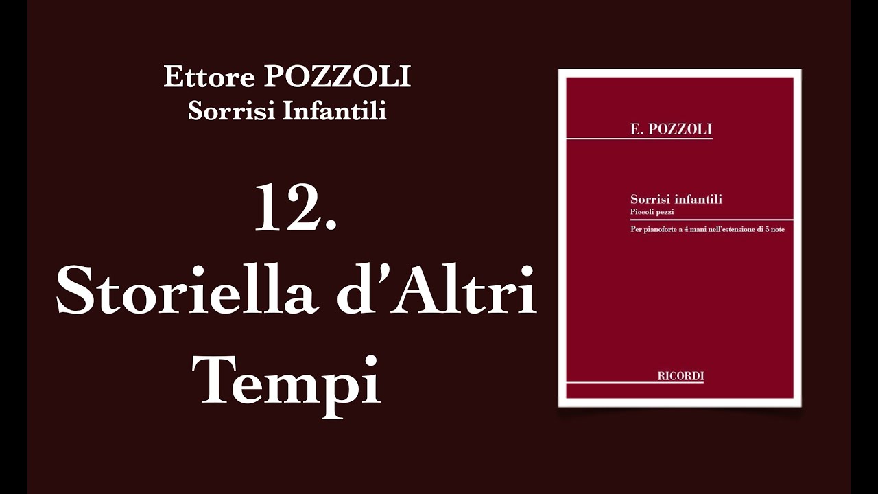 Storiella d'altri tempi - Ettore Pozzoli - Sorrisi Infantili n&deg;12 - Smiles of Childhood - Play Along