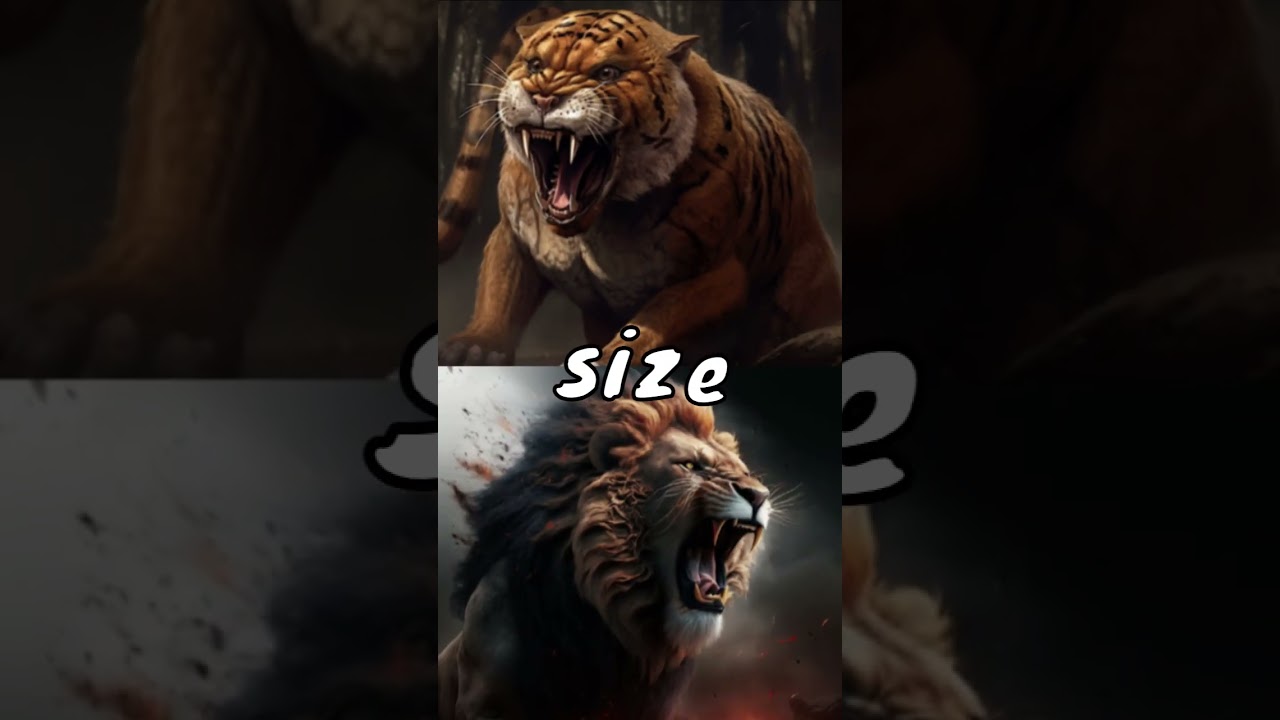 Lion Vs Saber Toothed Cat #shorts 🐈
