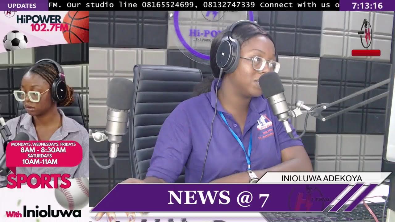 NEWS @ 7 WITH INIOLUWA ADEKOYA