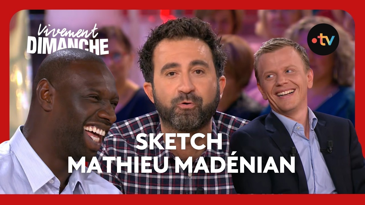 Omar Sy et Alex Lutz morts de rire face aux blagues de Mathieu Mad&eacute;nian ! - Vivement Dimanche