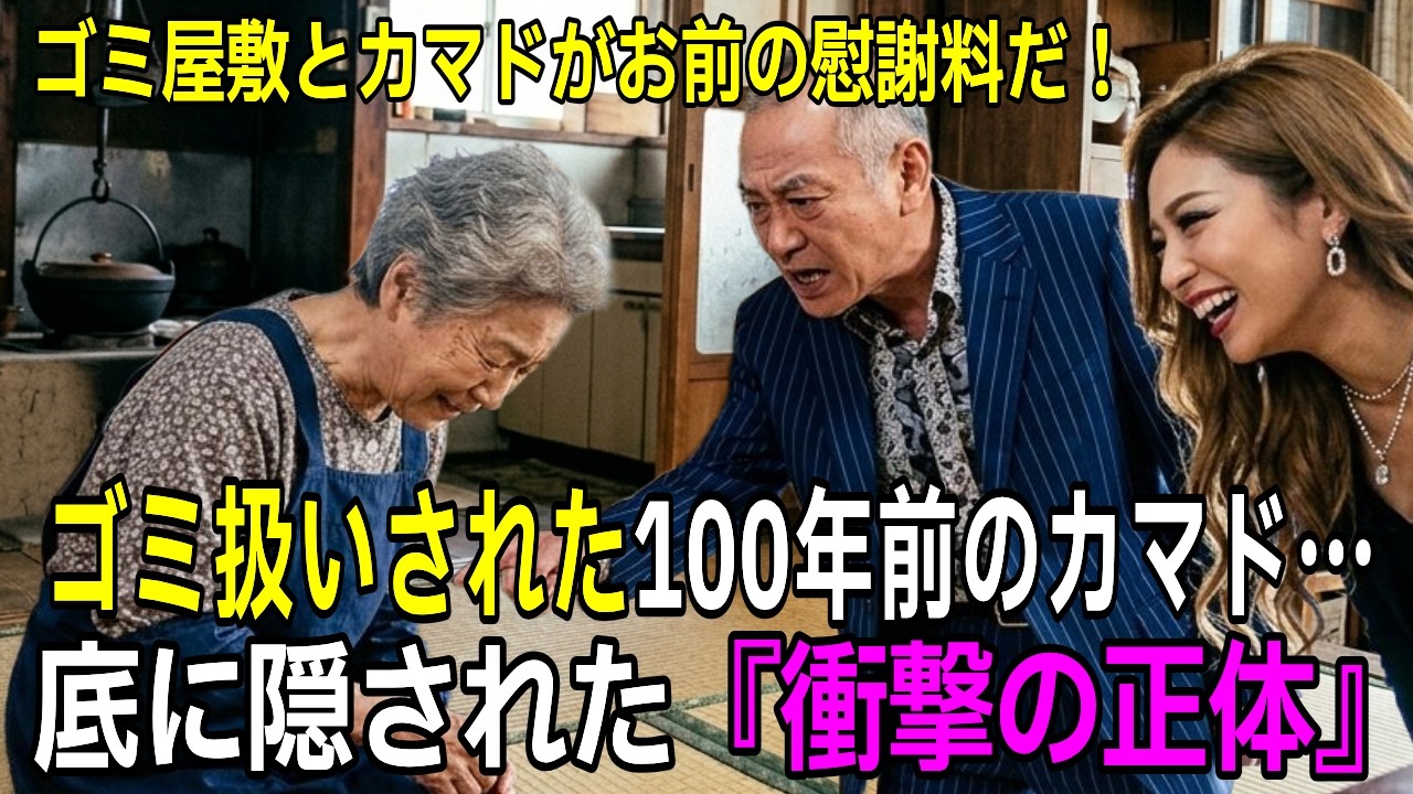 離婚の慰謝料として受け取った築100年の田舎家。かまどの中から『10億円の遺産』を発見し、私を捨てた強欲な夫が没落して逮捕される大逆転劇【感動する話/朗読】