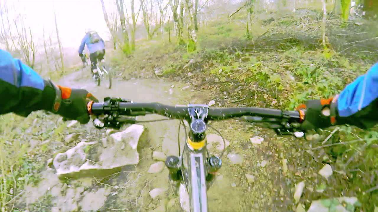 Bike Park Wales 16th Feb 2014 - Willy Waver into bottom of Rim Dinger on Whyte G150