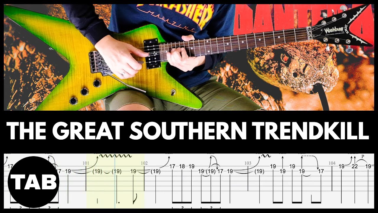 THE GREAT SOUTHERN TRENDKILL Pantera Guitar TAB | Lesson | Tutorial | Cover