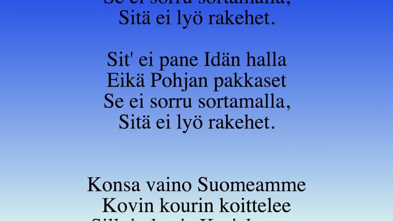 Karjalaisten laulu   Ylk