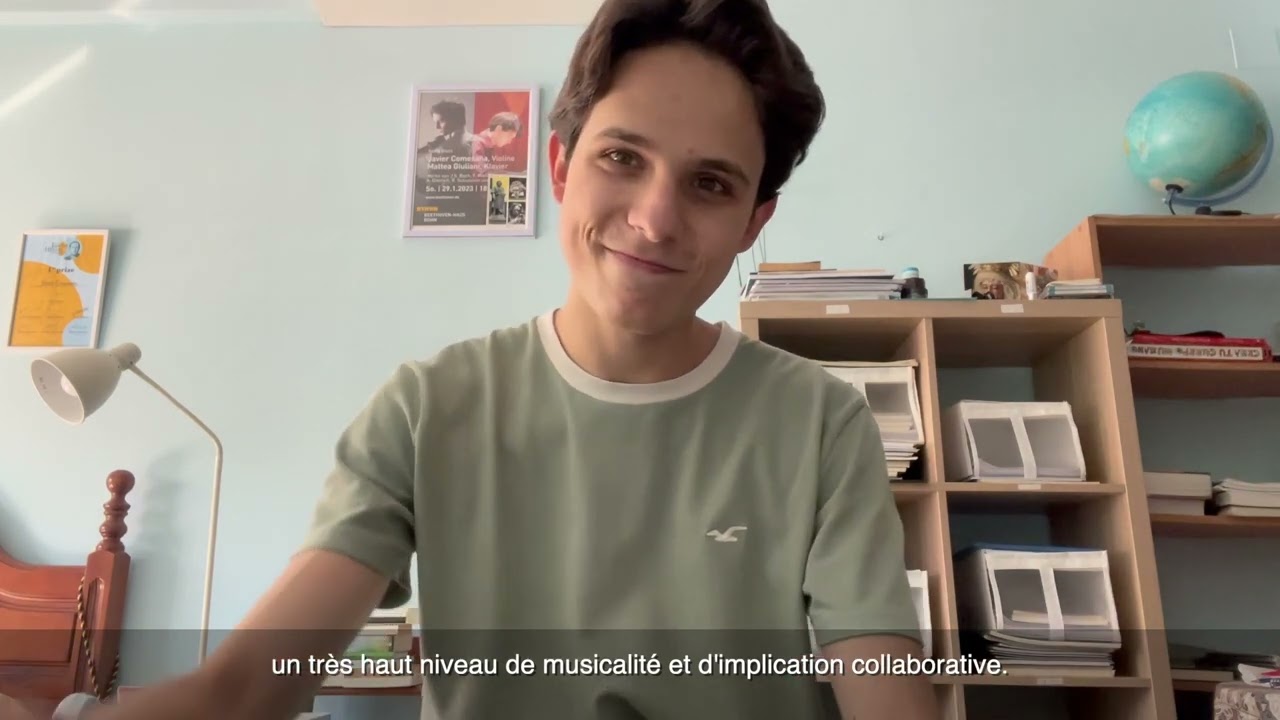 Académie de joué-dirigé 2023 : présentation de Javier Comesaña (violon)