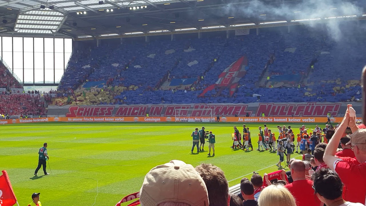 Mainz 05 - RB Leipzig Einlauf mit Choreo ( 29.04.18 )