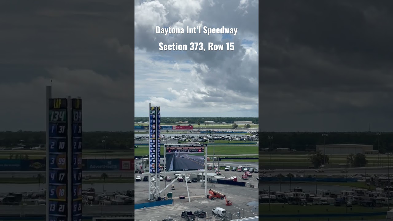 Daytona International Speedway viewing perspectives: Section 373, Row 15
