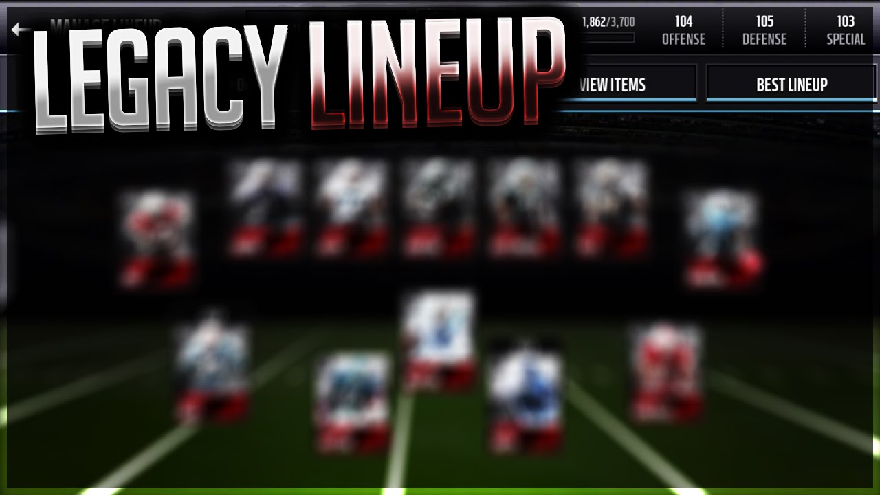 ALL ULTIMATE LEGEND TEAM! MY LEGACY TEAM! Madden Mobile Theme Team