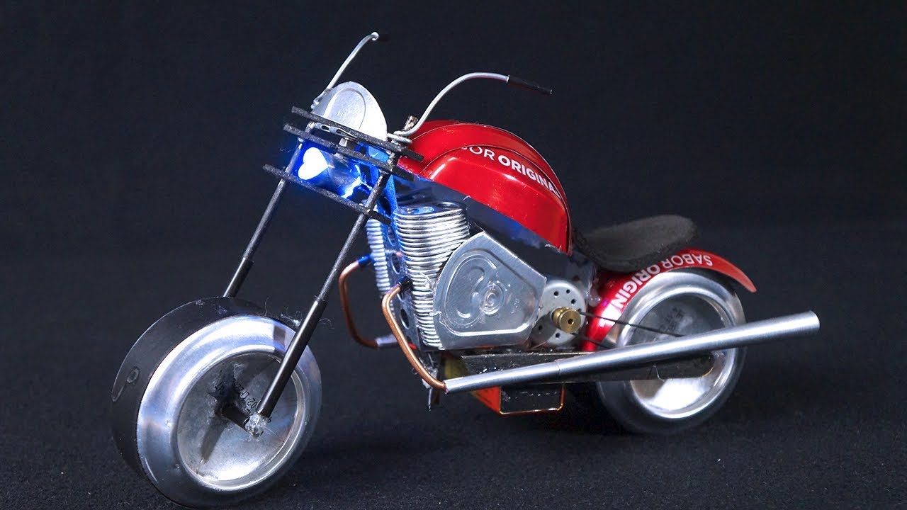 How To Make Electric Motorcycle with Coca-Cola cans