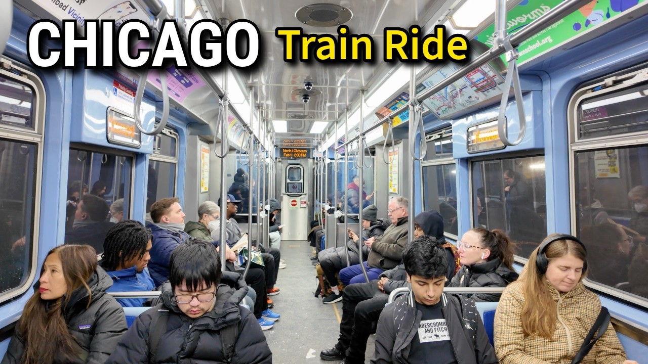Chicago Train Ride From Downtown Chicago To Uptown On Wednesday | February 11, 2026 | 4K 60fps