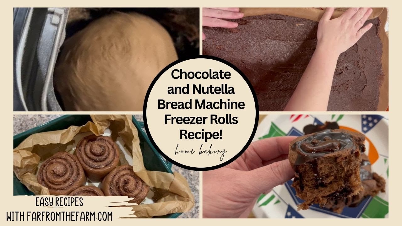 Large Fluffy and Soft Bread Machine Chocolate Nutella Freezer Rolls Recipe!