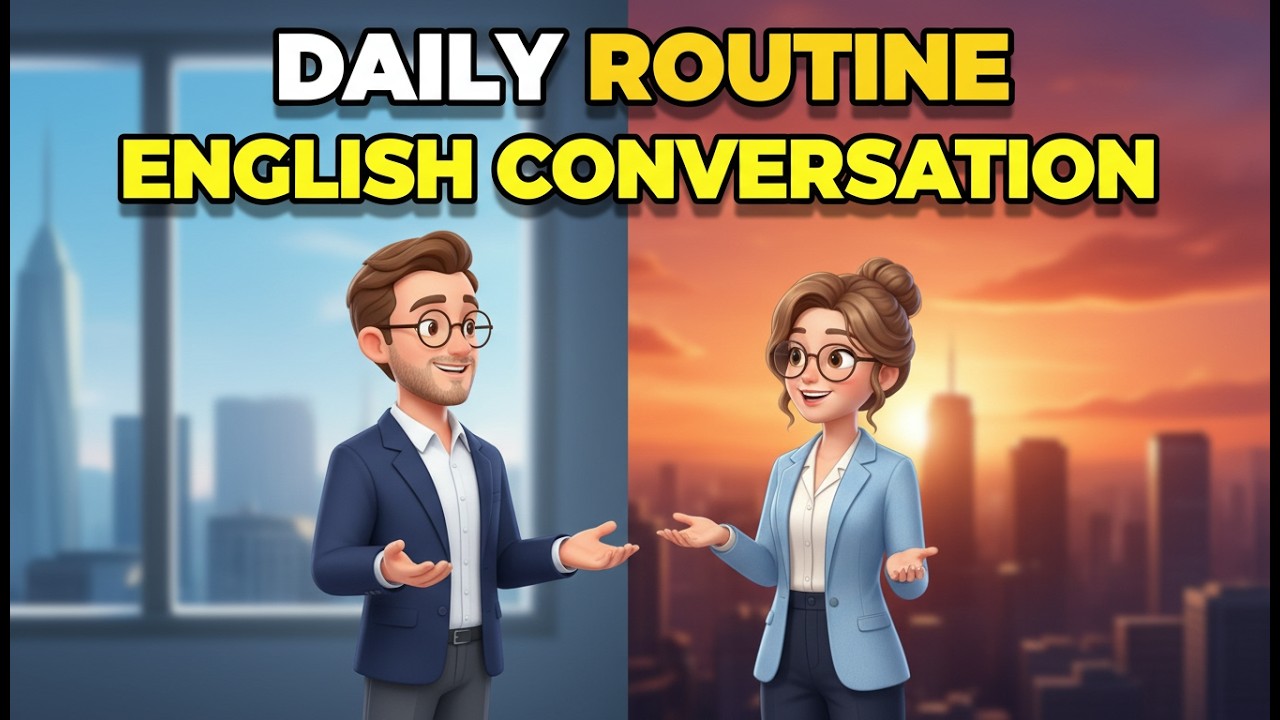 English Conversation Practice Daily Routine (Friends Dialogue)