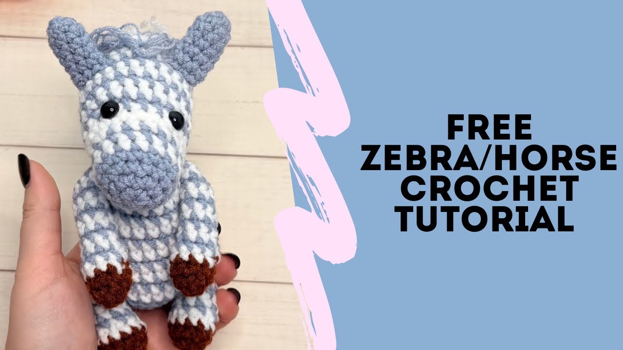  How to Crochet a Zebra (or Horse) | Easy Amigurumi Animal Pattern , even for Beginners