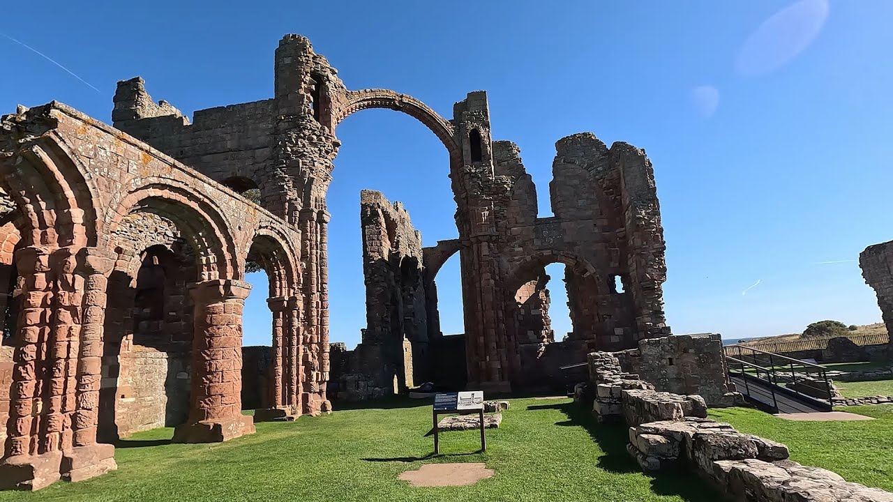 LINDISFARNE PRIORY: Dramatic ruins on Holy Island. Also site of the raid that began the Viking Age