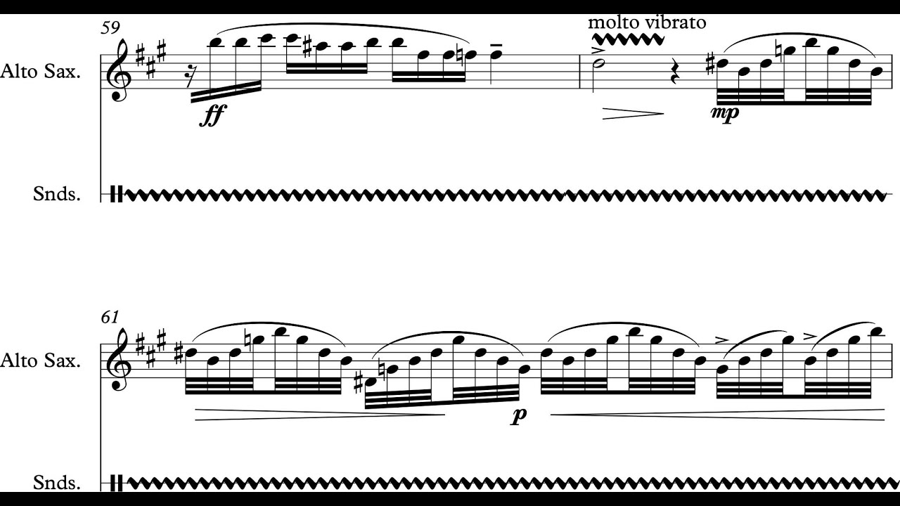 Xander Benham - Modus Operandi for Alto Saxophone and Tape (2019) [Score-Video]