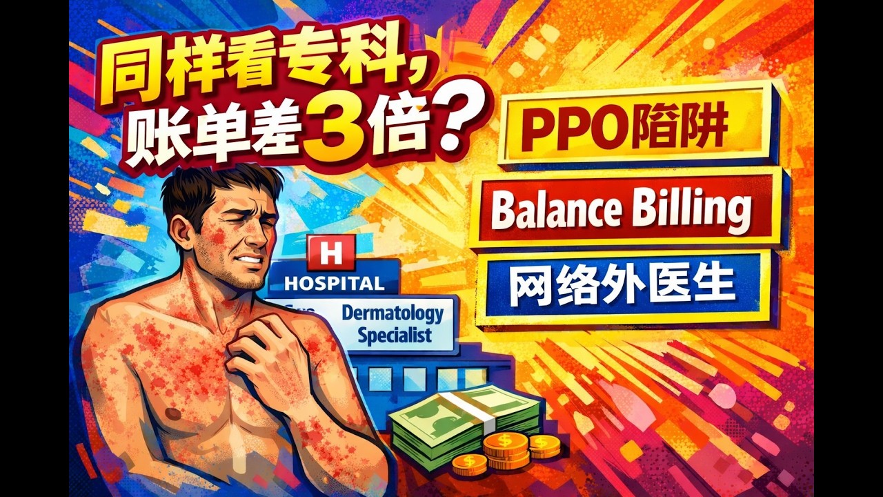 美国PPO专科就医避坑指南｜一次皮肤科就诊，账单为什么差几倍？
