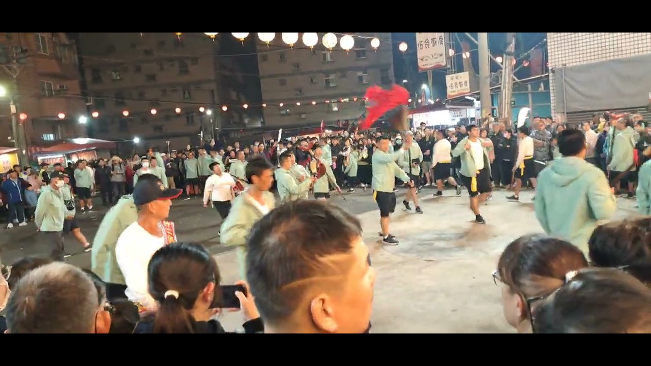 十二佃南天宮宋江陣打圈準備迎接神轎入廟   台南安南區十二佃南天宮乙巳年五朝祈安清醮遶境
