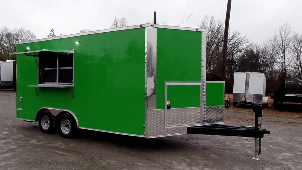 Concession Trailer 8.5' x 16' Electric Green Event Food Catering Review