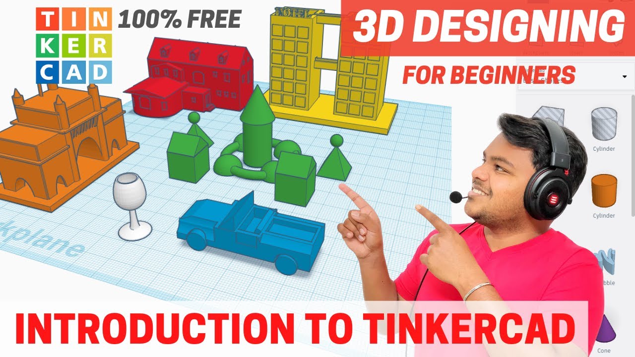 Introduction tutorial on Tinkercad | 3D Designing | For Beginners - PART 1