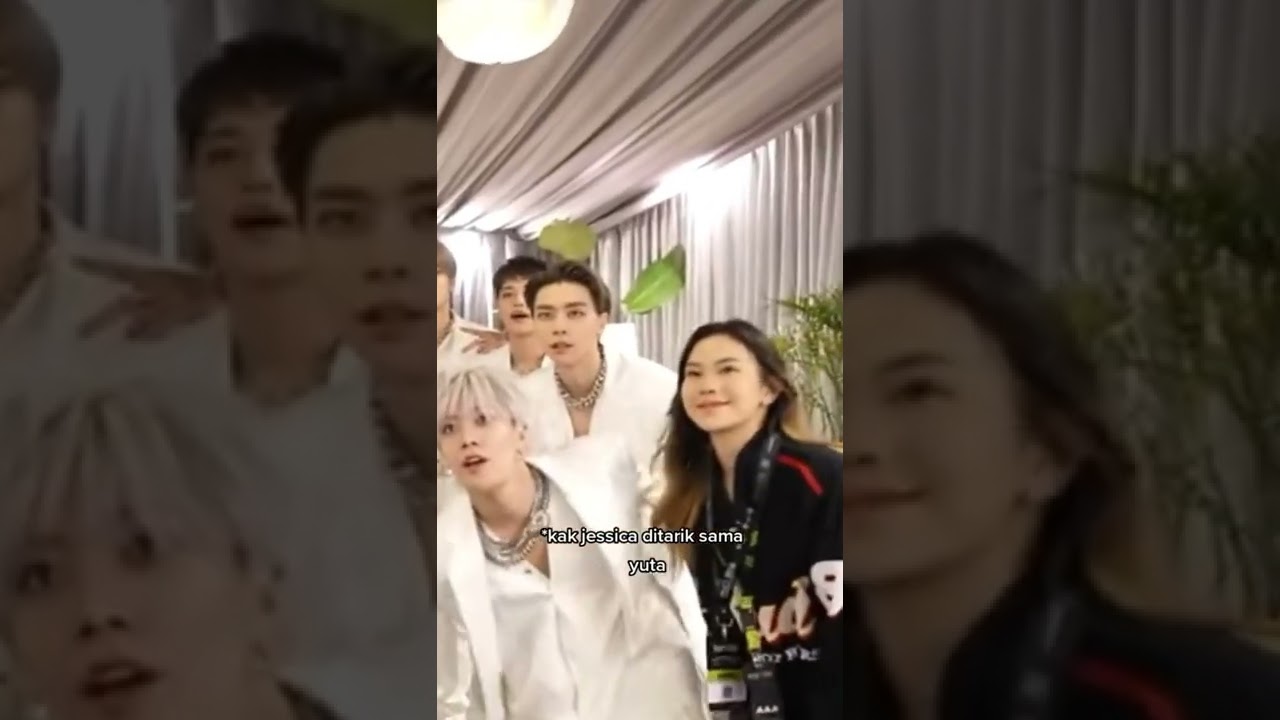ketika #jessicajane ditarik bang #yuta 😭😻 act of service skali ya bund💚 cr:yum_yuum