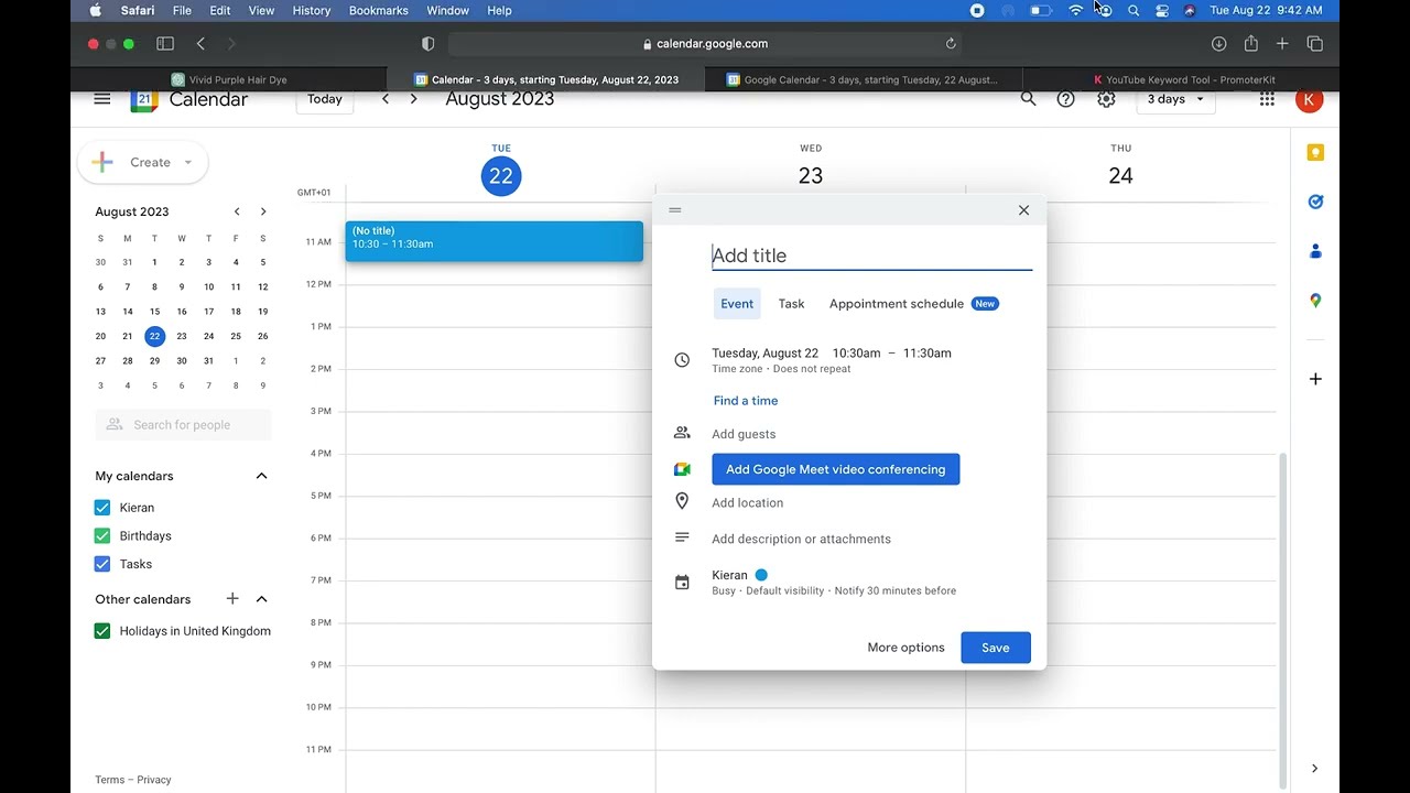 How to Change The Width of Days in Google Calendar (in 60 Seconds)