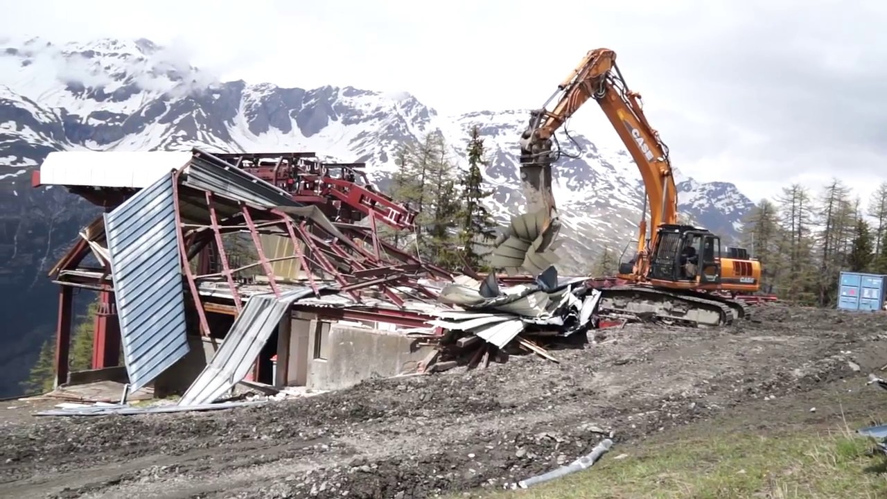 Travaux remplacement de la télécabine du Vieux Moulin à Val Cenis – Mai à Juin 2018