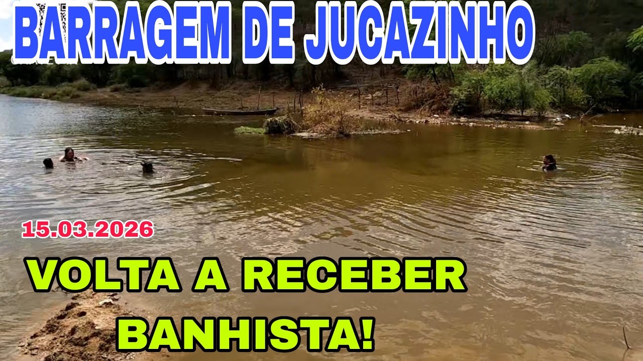 BARRAGEM DE JUCAZINHO VOLTA A RECEBER BANHISTA PARA O LAZER 15.03.2026