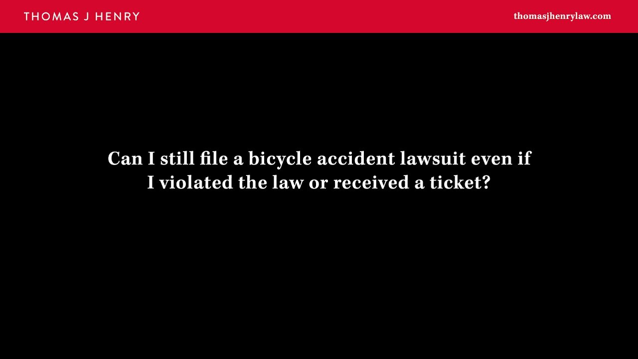Can I still file a bicycle accident lawsuit even if I violated the law or received a ticket?