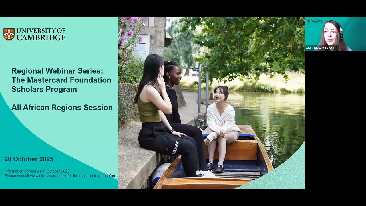 Postgraduate study in Cambridge - the Mastercard Foundation Scholar Program