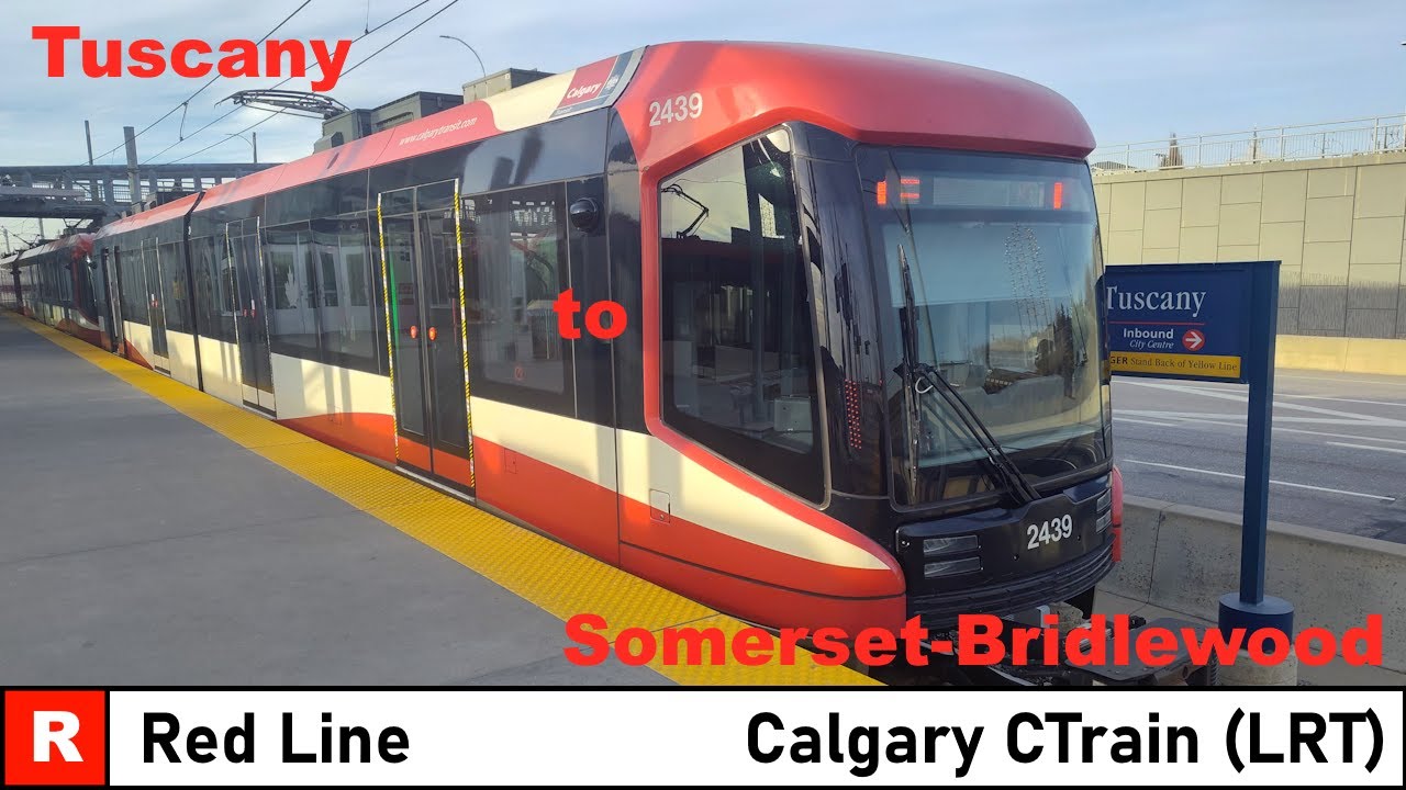 Calgary CTrain Red Line (full ride) Front POV - Tuscany to Somerset-Bridlewood Station
