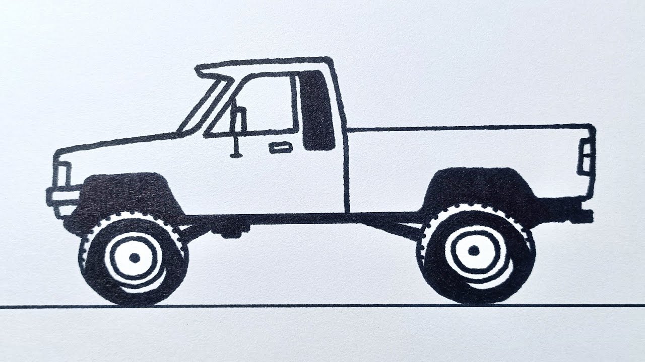 How to Draw a Toyota Pickup Truck