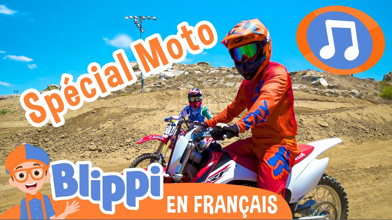 Spécial Moto | Blippi Découvre et Chante |🎵Blippi en Français -  Chansons pour enfants