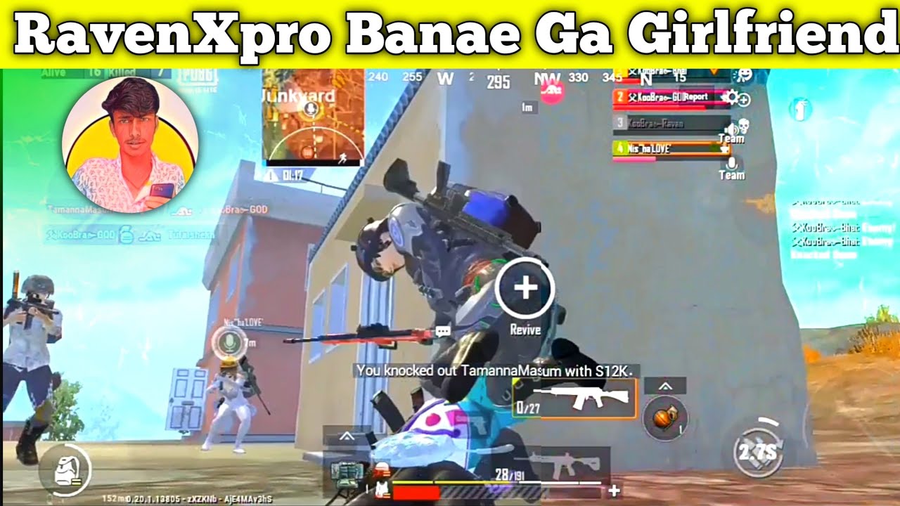 😜 Playing with girl Gamer pubg mobile lite | Pubg Lite 2 Big Youtuber with a girl Gamer
