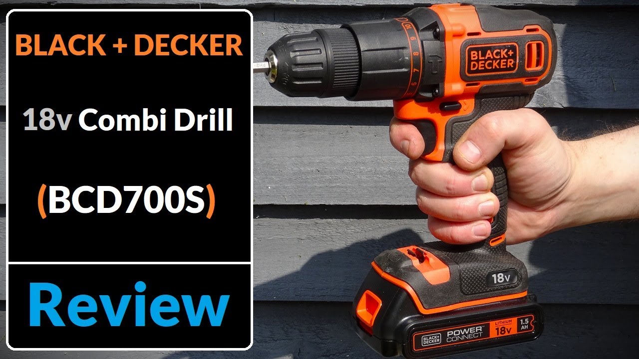 Аккумуляторная дрель-шуруповерт Black+Decker 18 В, модель: BCD700S (обзор инструмента)