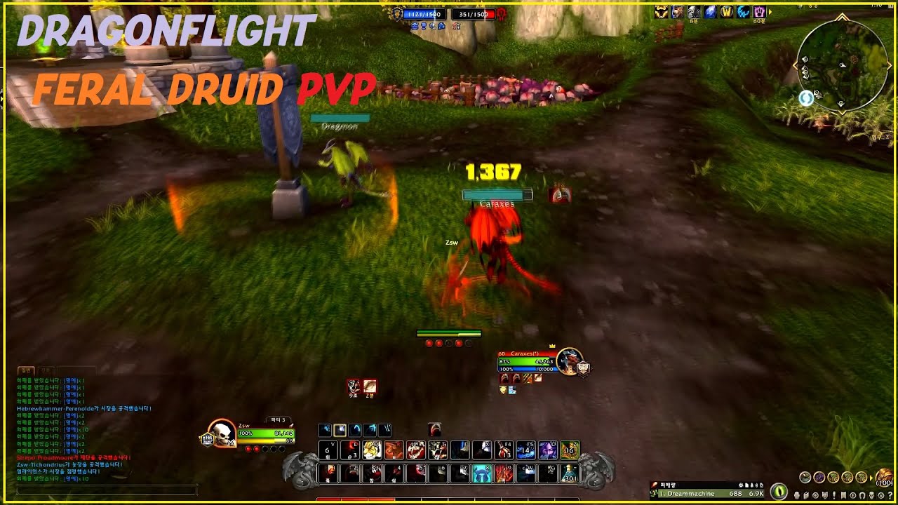 [WoW 10.0] DragonFlight Feral Druid PvP Montage (야드, Zsw) - Evoker