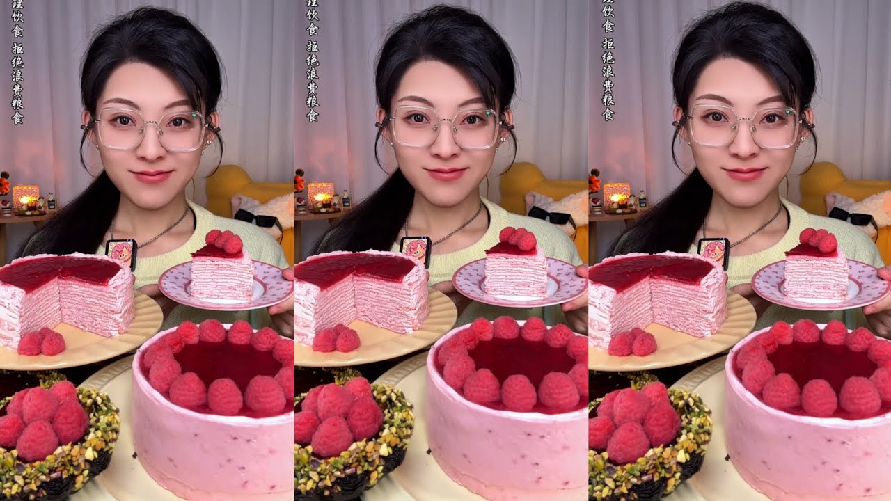 ASMR] Dessert Mukbang🎂🍦🍰🍮 (Creamy Crepe Cakes) 디저트 먹방 |Eating Sounds#cake #asmrcake #asmrcake