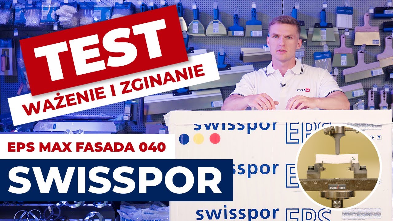 Styropian Swisspor EPS MAX fasada 040 - WAGA STYROPIANU I TEST ZGINANIA - Styro24.pl