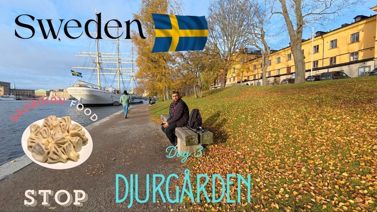 Walking Across Stockholm 🇸🇪 | Kungsholmen to Djurgården + Khinkali Food Stop | Sweden trip