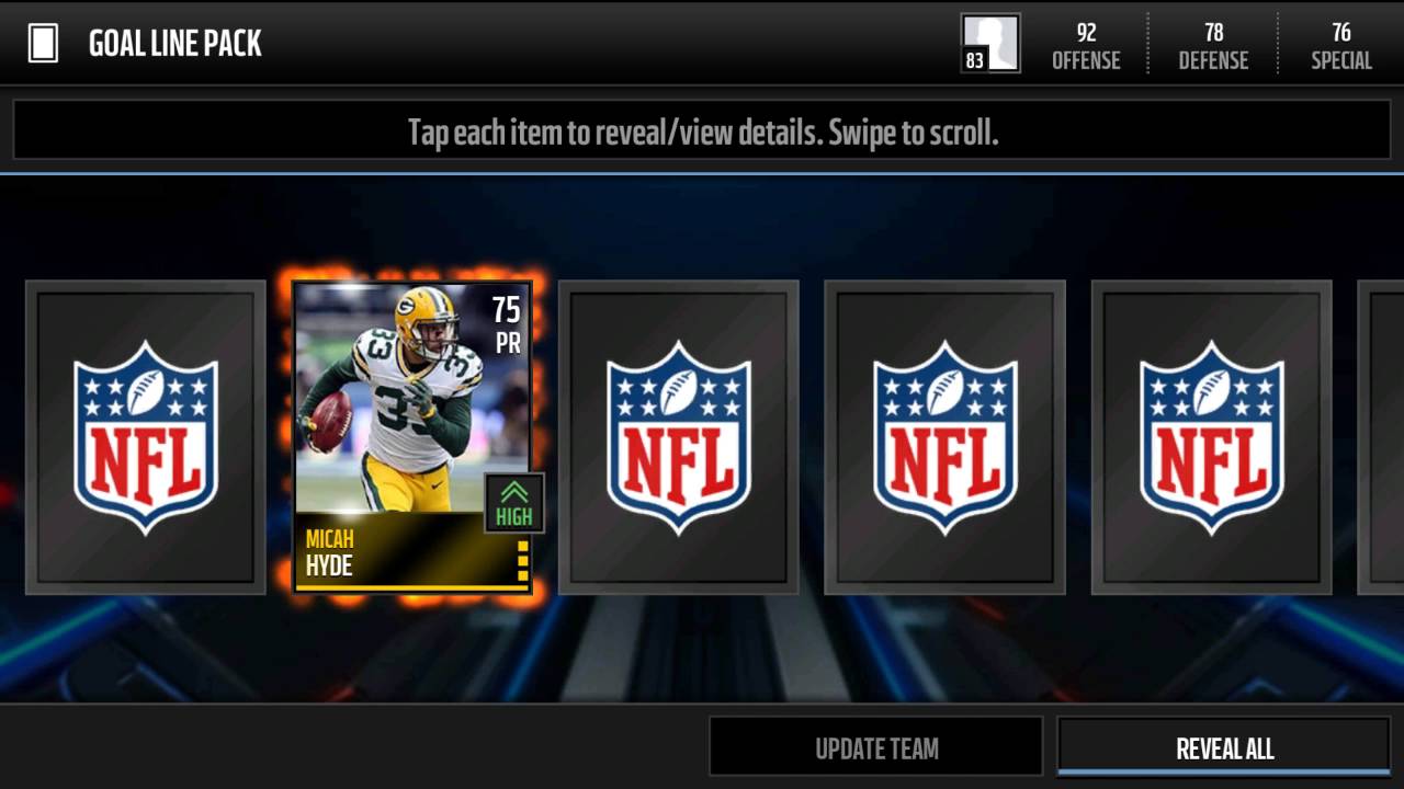 INSANE GAMECHANGERS PULL! MADDEN MOBILE GOAL LINE PACK OPENING!!
